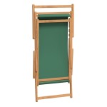 vidaXL Scaun de plajă pliabil, verde, lemn masiv de tec vidaXL Scaun de plajă pliabil, verde, lemn masiv de tec
