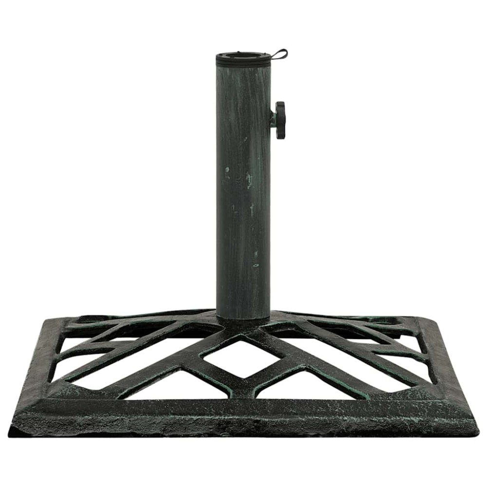 vidaXL Bază de umbrelă, verde, 44x44x31, fontă