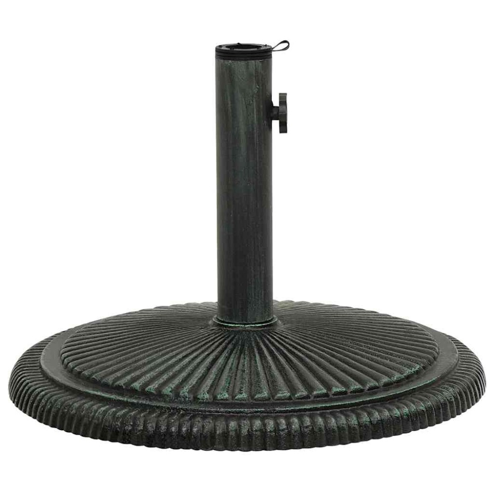 vidaXL Bază de umbrelă, verde, 45x45x30, fontă