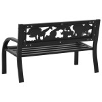 vidaXL Bancă de grădină pentru copii, 86 cm, oţel