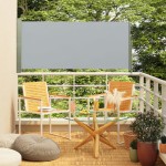 vidaXL Copertină laterală retractabilă de terasă, gri, 160x300 cm vidaXL Copertină laterală retractabilă de terasă, gri, 160x300 cm