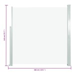 vidaXL Copertină laterală retractabilă de terasă, crem, 140x300 cm vidaXL Copertină laterală retractabilă de terasă, crem, 140x300 cm