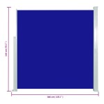 vidaXL Copertină laterală retractabilă de terasă, albastru, 140x300 cm vidaXL Copertină laterală retractabilă de terasă, albastru, 140x300 cm