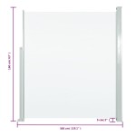 vidaXL Copertină laterală retractabilă de terasă, crem, 160x300 cm vidaXL Copertină laterală retractabilă de terasă, crem, 160x300 cm