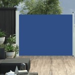 vidaXL Copertină laterală retractabilă terasă, albastru, 140x500 cm vidaXL Copertină laterală retractabilă terasă, albastru, 140x500 cm