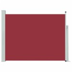 vidaXL Copertină laterală retractabilă de terasă, roșu, 140x500 cm vidaXL Copertină laterală retractabilă de terasă, roșu, 140x500 cm