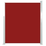 vidaXL Copertină laterală retractabilă de terasă, roșu, 160x500 cm vidaXL Copertină laterală retractabilă de terasă, roșu, 160x500 cm