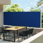vidaXL Copertină laterală retractabilă de terasă, albastru, 160x600 cm vidaXL Copertină laterală retractabilă de terasă, albastru, 160x600 cm