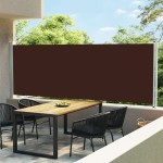 vidaXL Copertină laterală retractabilă de terasă, maro, 160x600 cm vidaXL Copertină laterală retractabilă de terasă, maro, 160x600 cm