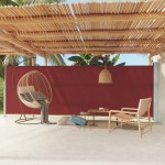vidaXL Copertină laterală retractabilă de terasă, roșu, 180x600 cm vidaXL Copertină laterală retractabilă de terasă, roșu, 180x600 cm