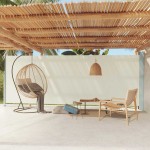 vidaXL Copertină laterală retractabilă de terasă, crem, 200x600 cm