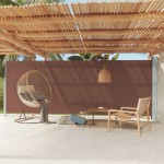 vidaXL Copertină laterală retractabilă de terasă, maro, 200x600 cm vidaXL Copertină laterală retractabilă de terasă, maro, 200x600 cm