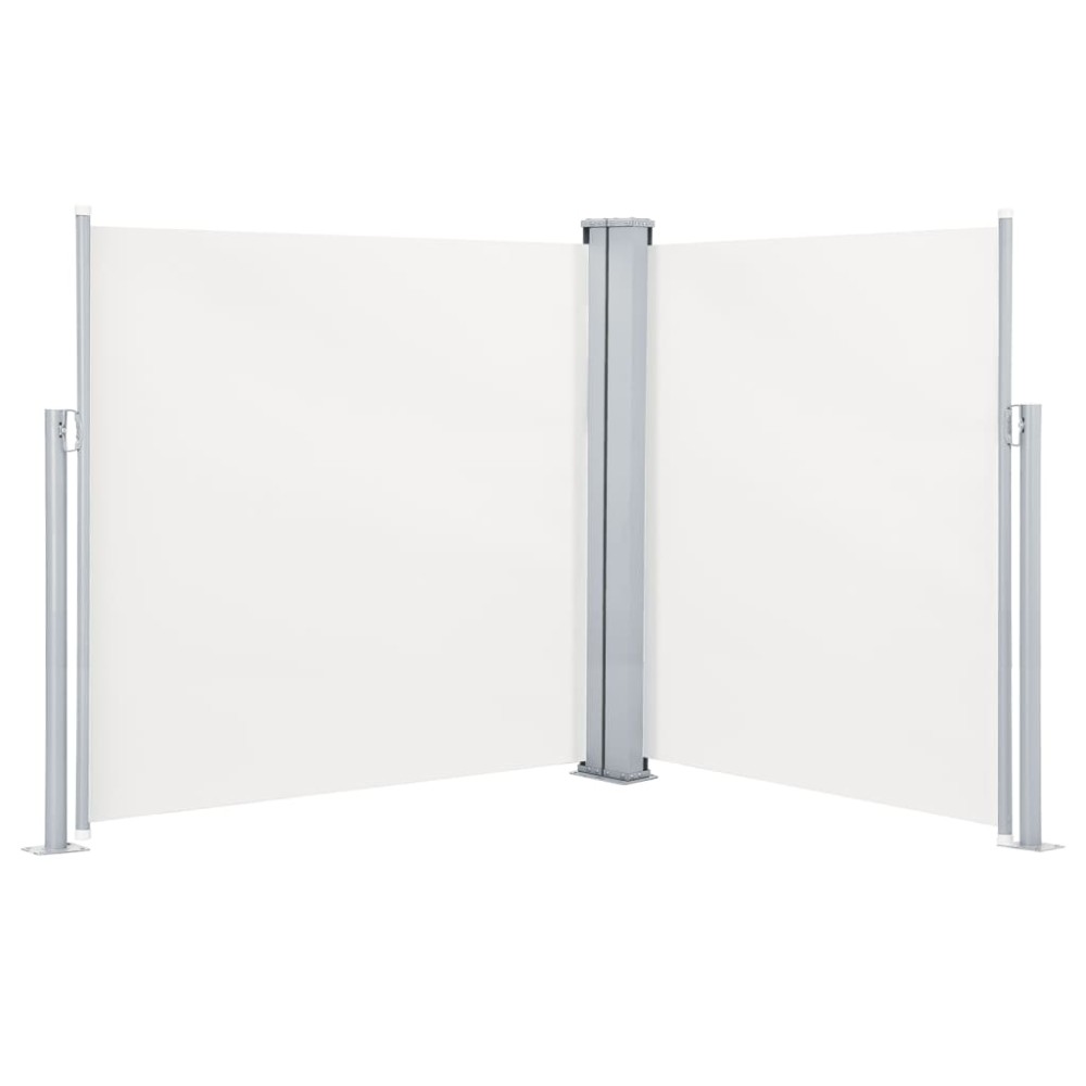 vidaXL Copertină laterală retractabilă, crem, 140x600 cm