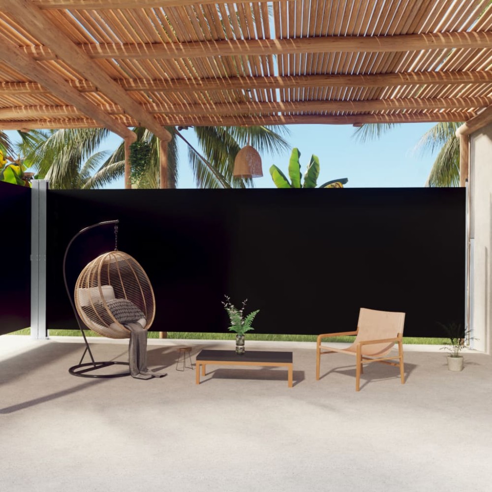 vidaXL Copertină laterală retractabilă, negru, 220x1000 cm