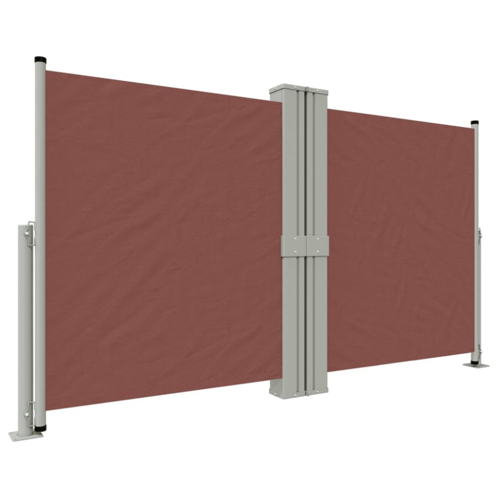 vidaXL Copertină laterală retractabilă, maro, 140x1200 cm