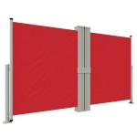 vidaXL Copertina laterală retractabilă, roșu, 140x1200 cm