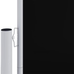 vidaXL Copertină laterală retractabilă, negru, 180x1200 cm