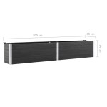 vidaXL Strat înălțat de grădină, gri, 200x50x54 cm, WPC vidaXL Strat înălțat de grădină, gri, 200x50x54 cm, WPC