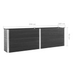 vidaXL Strat înălțat de grădină, gri, 200x100x91 cm, WPC vidaXL Strat înălțat de grădină, gri, 200x100x91 cm, WPC