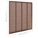 vidaXL Gard tip oblon, maro, 180x180 cm, WPC