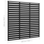 vidaXL Panou de gard, negru, 180x180 cm, WPC vidaXL Panou de gard, negru, 180x180 cm, WPC