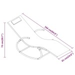 vidaXL Șezlong de plajă cu balansoar, gri, oțel și textilenă vidaXL Șezlong de plajă cu balansoar, gri, oțel și textilenă