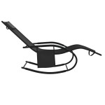 vidaXL Șezlong balansoar, negru, oțel și textilenă vidaXL Șezlong balansoar, negru, oțel și textilenă