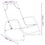 vidaXL Șezlong de plajă cu balansoar, gri, oțel și textilenă vidaXL Șezlong de plajă cu balansoar, gri, oțel și textilenă