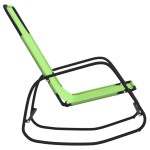 vidaXL Șezlong balansoar, verde, oțel și textilenă vidaXL Șezlong balansoar, verde, oțel și textilenă