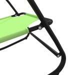 vidaXL Șezlong balansoar, verde, oțel și textilenă vidaXL Șezlong balansoar, verde, oțel și textilenă