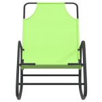 vidaXL Șezlonguri balansoare, 2 buc., verde, oțel și textilenă