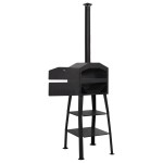 vidaXL Cuptor pizza de exterior, pe cărbuni, cu 2 pietre de copt vidaXL Cuptor pizza de exterior, pe cărbuni, cu 2 pietre de copt