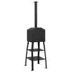 vidaXL Cuptor pizza de exterior, pe cărbuni, cu 2 pietre de copt vidaXL Cuptor pizza de exterior, pe cărbuni, cu 2 pietre de copt