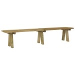 vidaXL Bancă de grădină, 220 cm, lemn masiv de pin impregnat vidaXL Bancă de grădină, 220 cm, lemn masiv de pin impregnat