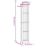 vidaXL Magazie unelte de grădină, 40x33x222 cm, lemn de pin tratat vidaXL Magazie unelte de grădină, 40x33x222 cm, lemn de pin tratat
