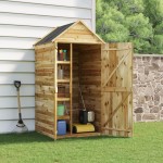 vidaXL Magazie unelte de grădină cu ușă 107x107x220 cm lemn pin tratat vidaXL Magazie unelte de grădină cu ușă 107x107x220 cm lemn pin tratat