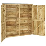 vidaXL Șopron de grădină pentru scule, 163x50x171 cm, lemn masiv pin vidaXL Șopron de grădină pentru scule, 163x50x171 cm, lemn masiv pin