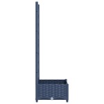 vidaXL Jardinieră de grădină cu spalier,albastru gri, 40x40x121,5 cm, PP