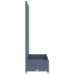 vidaXL Jardinieră de grădină cu spalier,albastru gri, 80x40x121,5 cm, PP