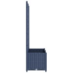 vidaXL Jardinieră de grădină cu spalier,albastru gri, 80x40x136 cm, PP