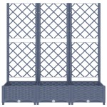 vidaXL Jardinieră de grădină cu spalier,albastru gri,120x40x121,5 cm, PP