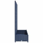 vidaXL Jardinieră de grădină cu spalier,albastru gri,120x40x121,5 cm, PP