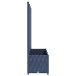 vidaXL Jardinieră de grădină cu spalier,albastru gri, 120x40x136 cm, PP
