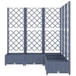 vidaXL Jardinieră de grădină cu spalier,albastru gri,120x120x121,5cm, PP