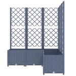 vidaXL Jardinieră de grădină cu spalier,albastru gri, 120x120x136 cm, PP vidaXL Jardinieră de grădină cu spalier,albastru gri, 120x120x136 cm, PP