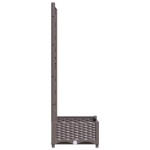 vidaXL Jardinieră de grădină cu spalier maro, 40x40x121,5 cm, PP vidaXL Jardinieră de grădină cu spalier maro, 40x40x121,5 cm, PP