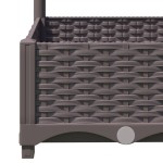 vidaXL Jardinieră de grădină cu spalier maro, 40x40x121,5 cm, PP vidaXL Jardinieră de grădină cu spalier maro, 40x40x121,5 cm, PP