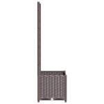 vidaXL Jardinieră de grădină cu spalier maro, 40x40x136 cm, PP vidaXL Jardinieră de grădină cu spalier maro, 40x40x136 cm, PP