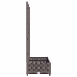 vidaXL Jardinieră de grădină cu spalier maro, 80x40x121,5 cm, PP