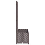 vidaXL Jardinieră de grădină cu spalier maro, 80x40x136 cm, PP vidaXL Jardinieră de grădină cu spalier maro, 80x40x136 cm, PP